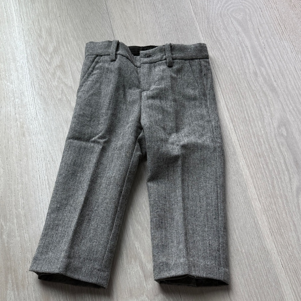 Janie and Jack Black and Gray Trousers